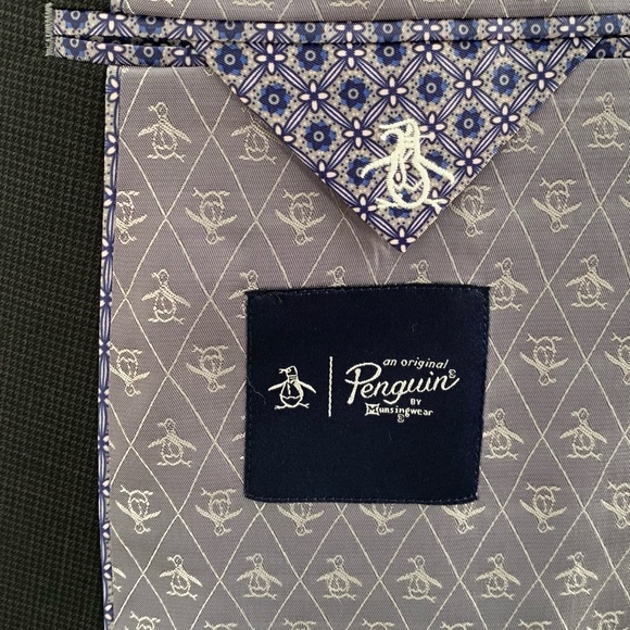 Original Penguin Black Tonal Micro-Check Comfort Stretch Suit - Picture 5 of 12